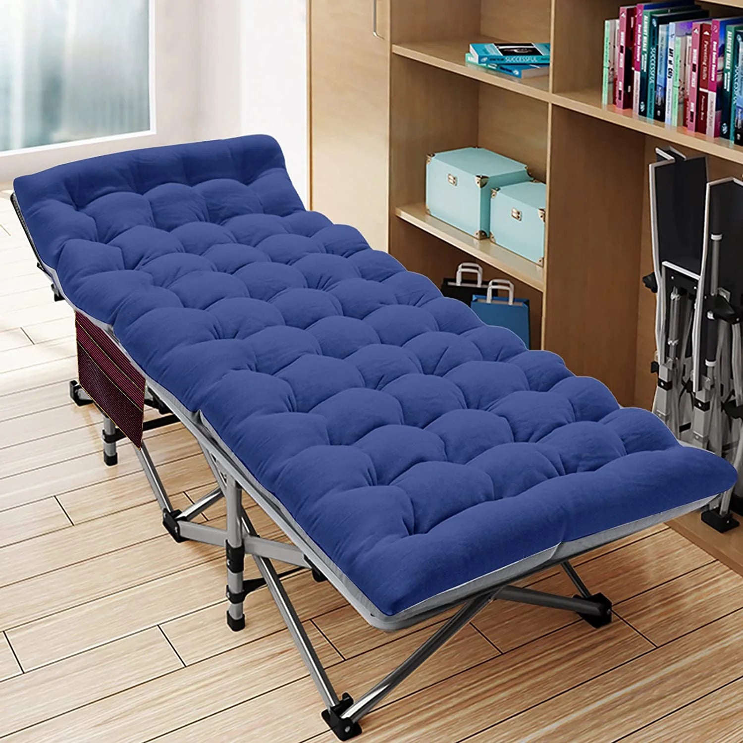 XL 2 Packs Folding Camping Cots with 2 Sided Mattress & Carry Bag, 75"*28" Sleeping Cot, Foldable Guest Beds Cot, Supports up to 880 Lbs