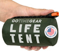 Survival Life Tent • 2 Person Mylar Emergency Shelter Tube Tent + Paracord • All-Weather Protection for Camping, Hiking, & Survival Kits • Includes Emergency Whistle