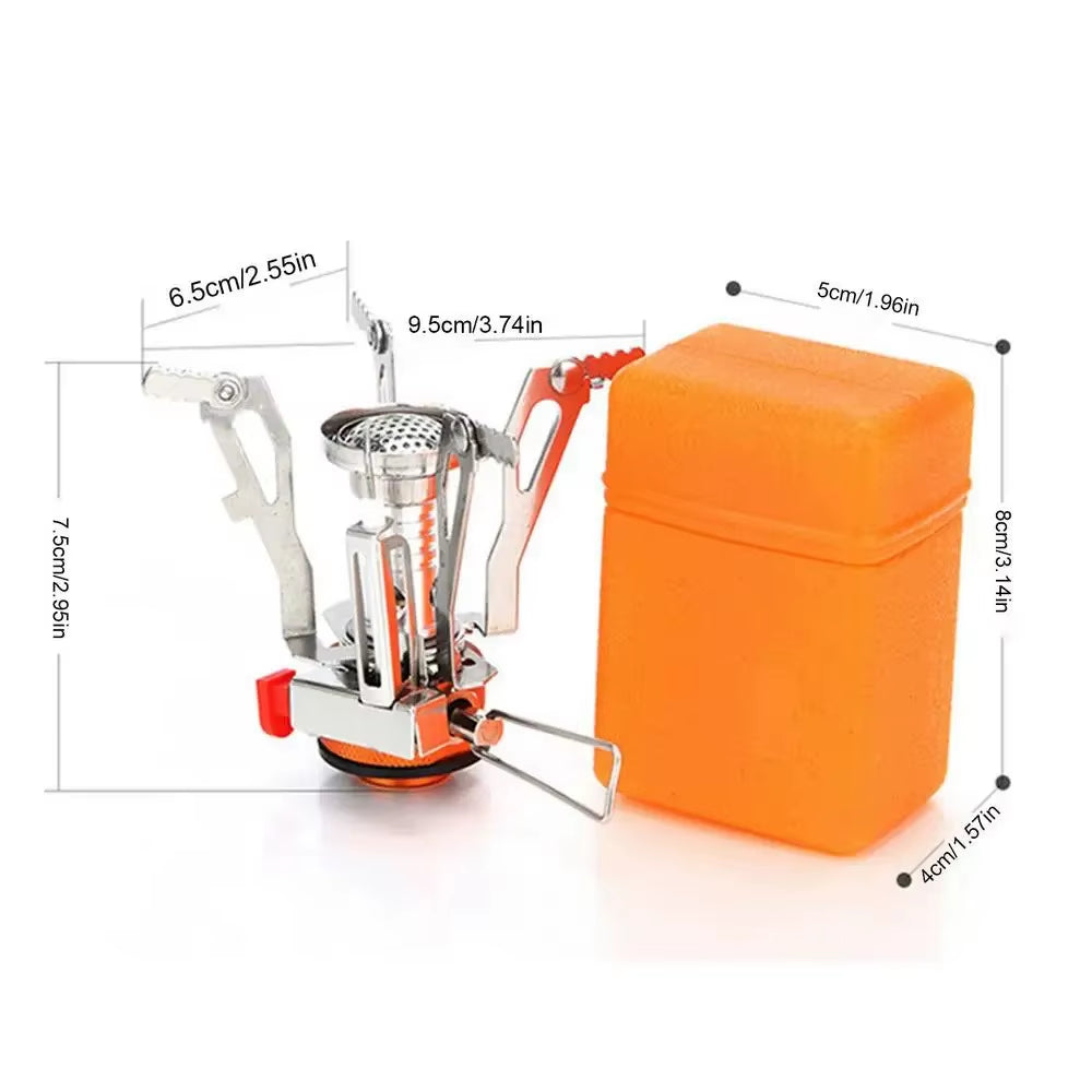 Backpacking and Camping Stove Portable Backpacking Stove Small Camping Stove Hiking Stove Windproof Piezo Ignition Cooking Gear