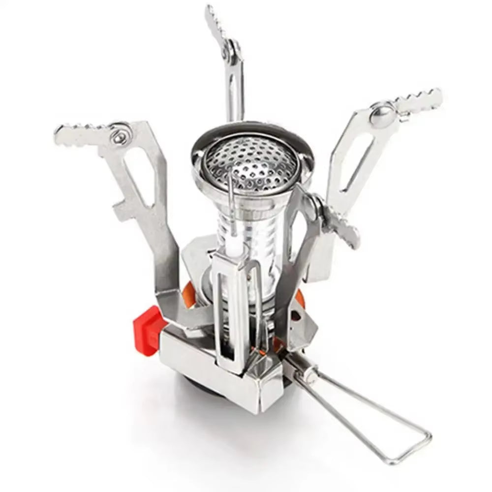 Backpacking and Camping Stove Portable Backpacking Stove Small Camping Stove Hiking Stove Windproof Piezo Ignition Cooking Gear
