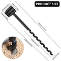 Bushcraft Hand Drill Carbon Steel Manual Auger Drill Portable Manual Survival Drill Bit Self-Tapping Survival Wood Punch Tool