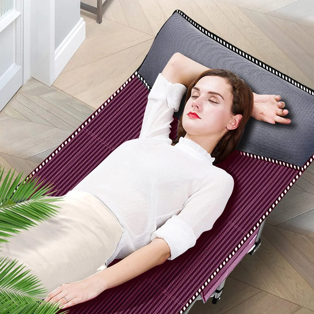 XL 2 Packs Folding Camping Cots with 2 Sided Mattress & Carry Bag, 75"*28" Sleeping Cot, Foldable Guest Beds Cot, Supports up to 880 Lbs