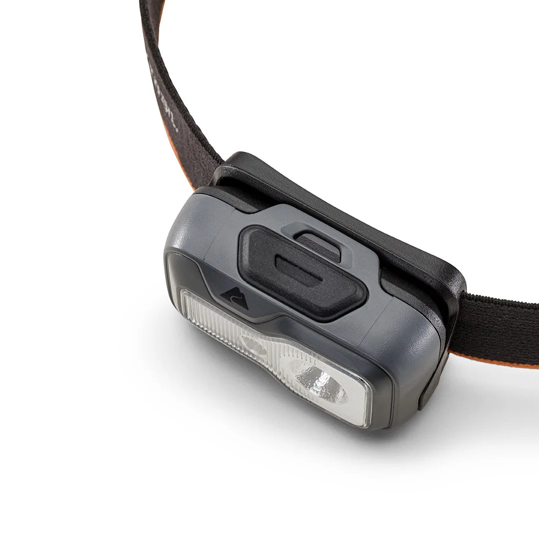 500 Lumen LED Headlamp – Multi-Color, Lightweight, Water Resistant, 4 Modes, 3 AAA Batteries Included – Gray/Orange