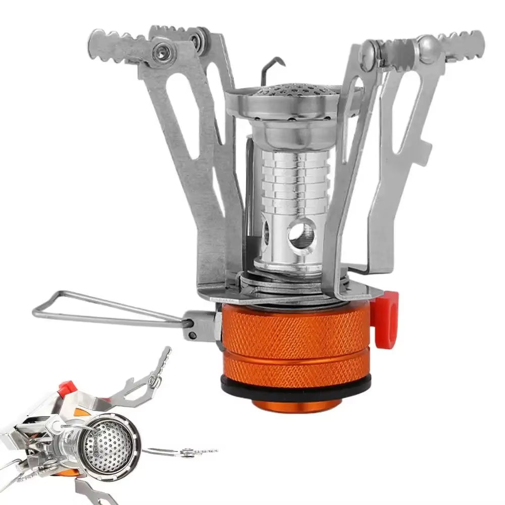Backpacking and Camping Stove Portable Backpacking Stove Small Camping Stove Hiking Stove Windproof Piezo Ignition Cooking Gear