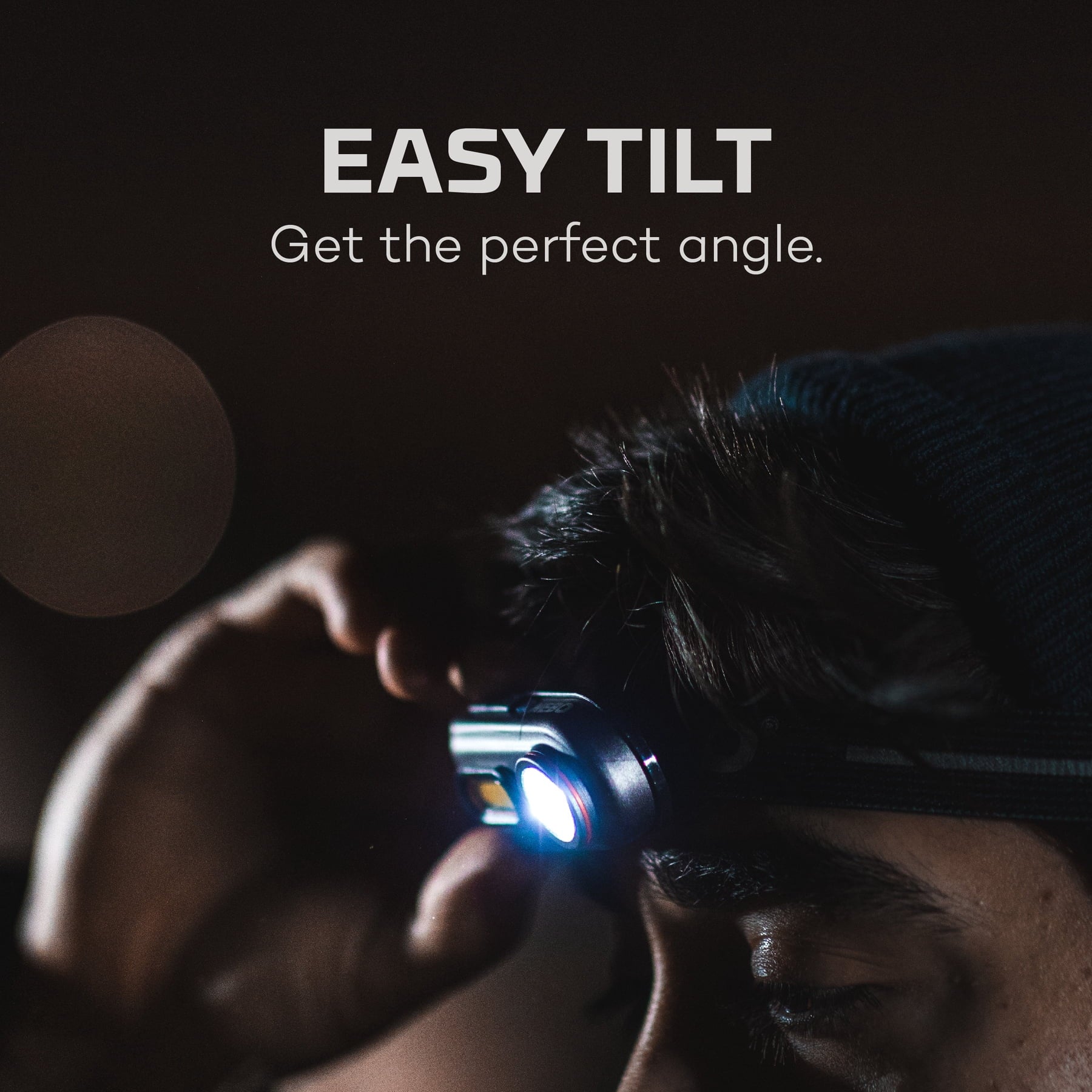 Einstein 400 Lumen COB LED Gray Rechargeable Headlamp