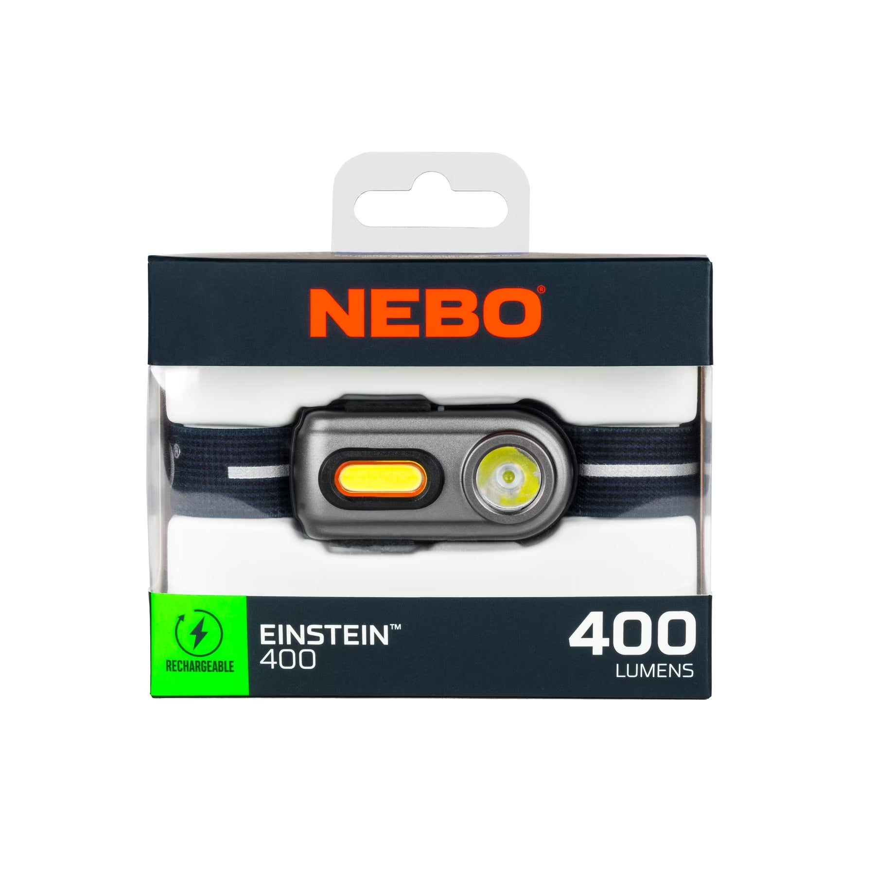 Einstein 400 Lumen COB LED Gray Rechargeable Headlamp