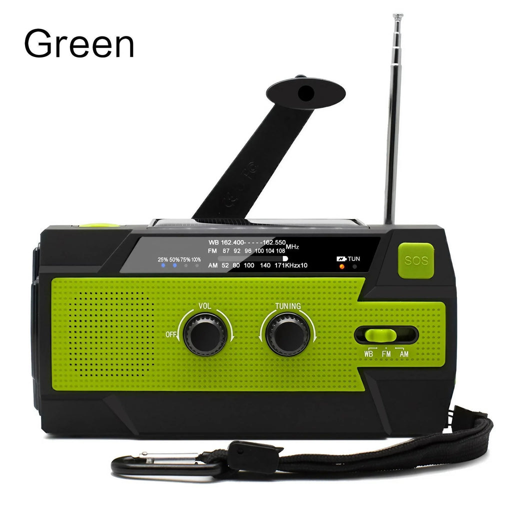 EverTrail Emergency Radio — Solar &amp; Hand Crank, 2000mAh
