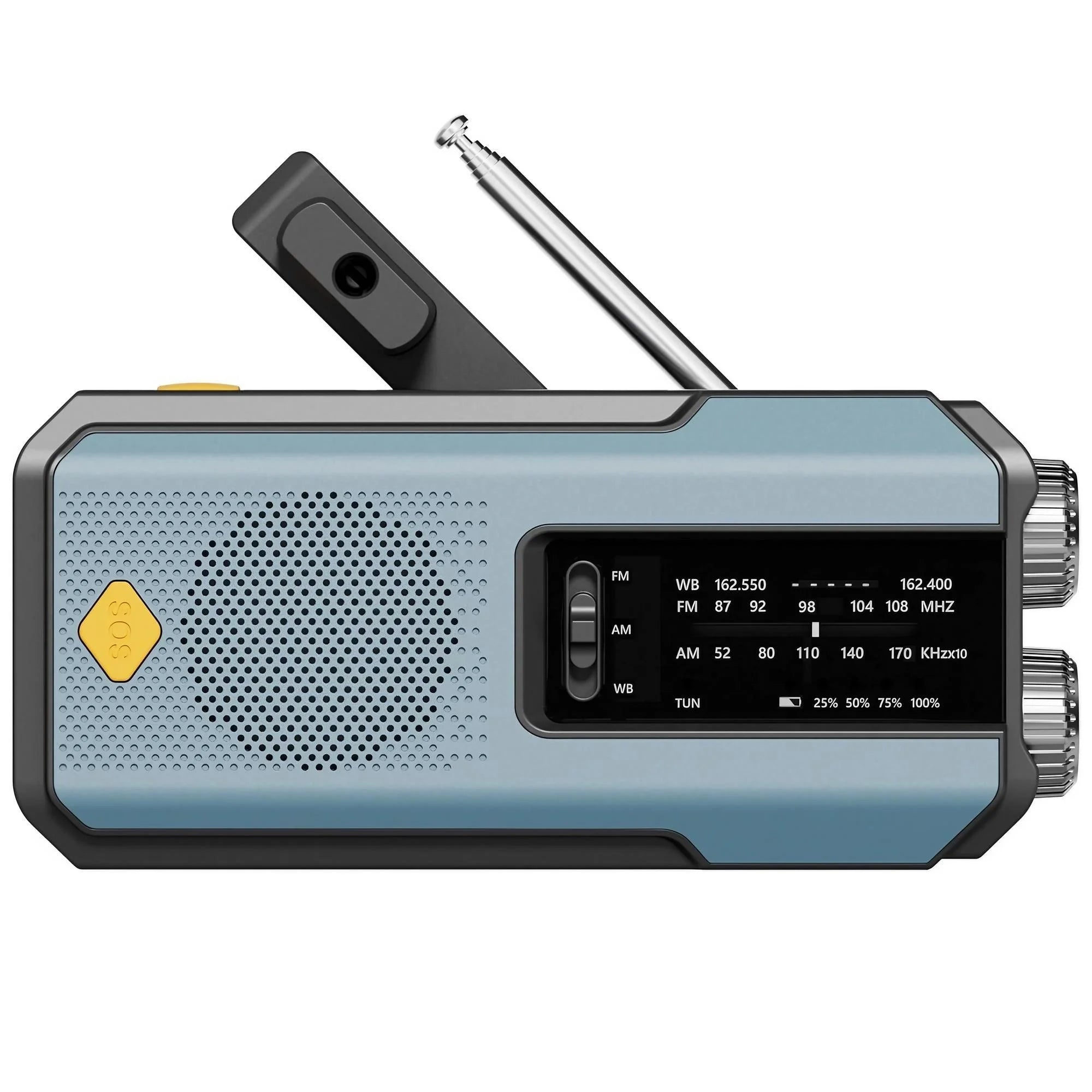 EverTrail Emergency Radio — Solar &amp; Hand Crank, 2000mAh