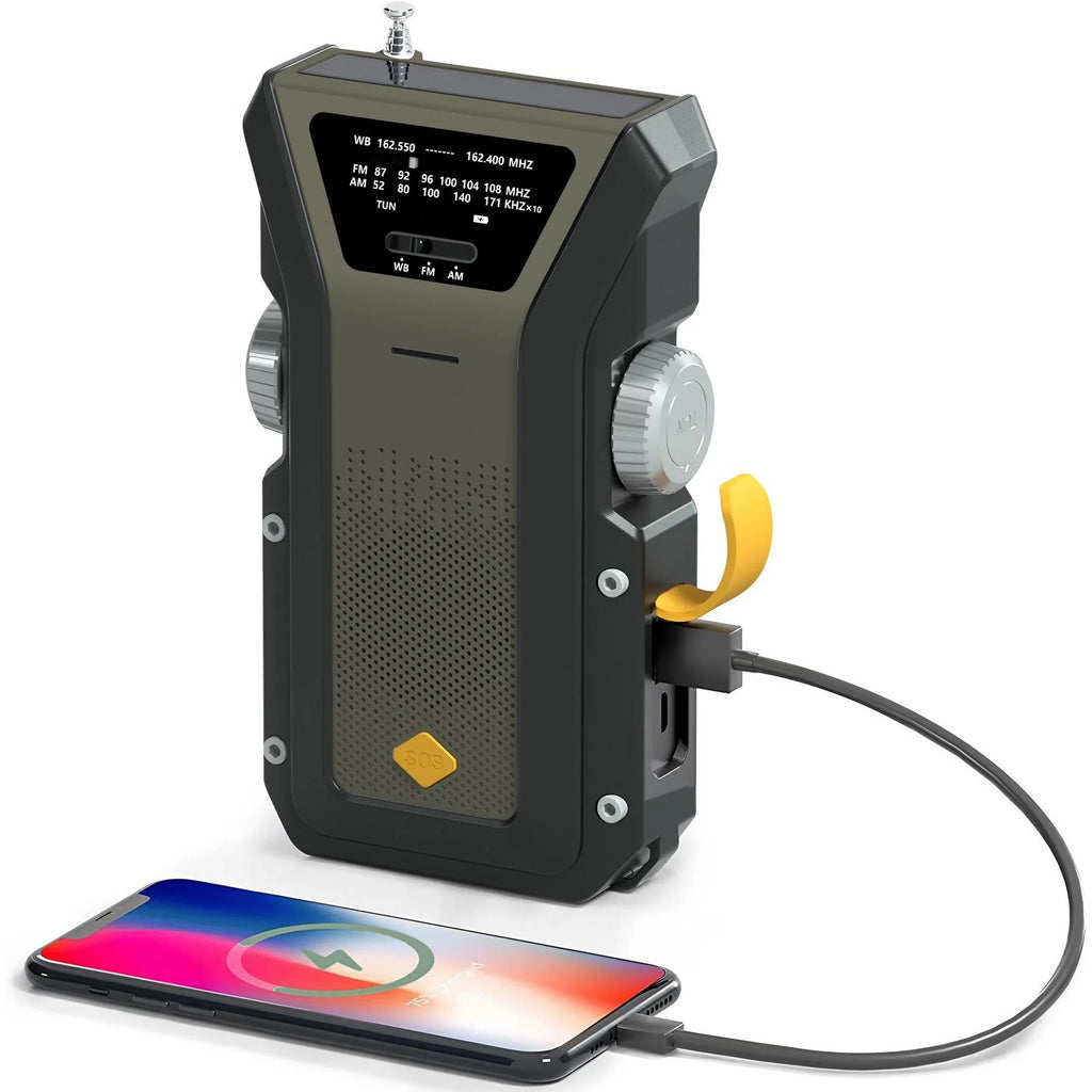 EverTrail Emergency Radio — Solar &amp; Hand Crank, 2000mAh