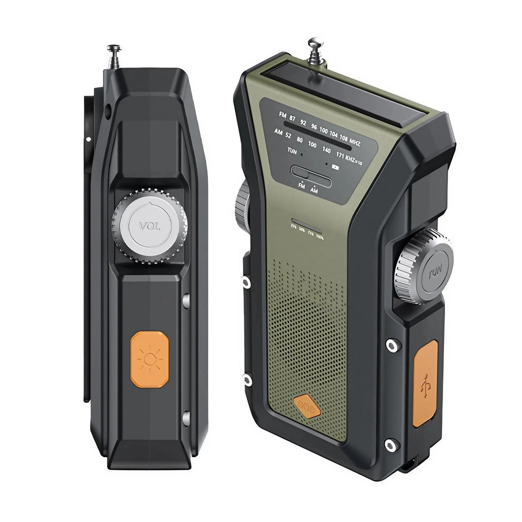 EverTrail Emergency Radio — Solar &amp; Hand Crank, 2000mAh