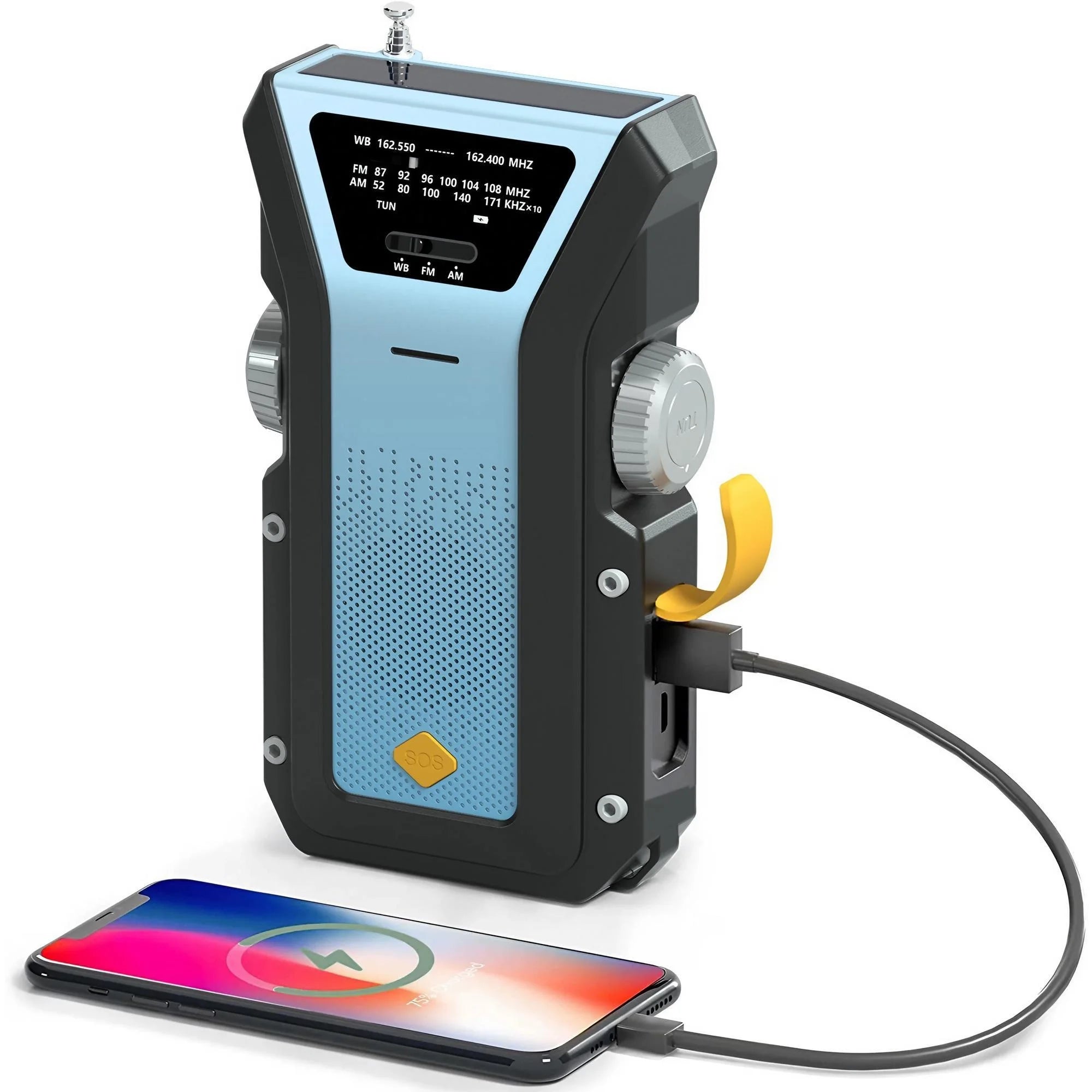 EverTrail Emergency Radio — Solar &amp; Hand Crank, 2000mAh