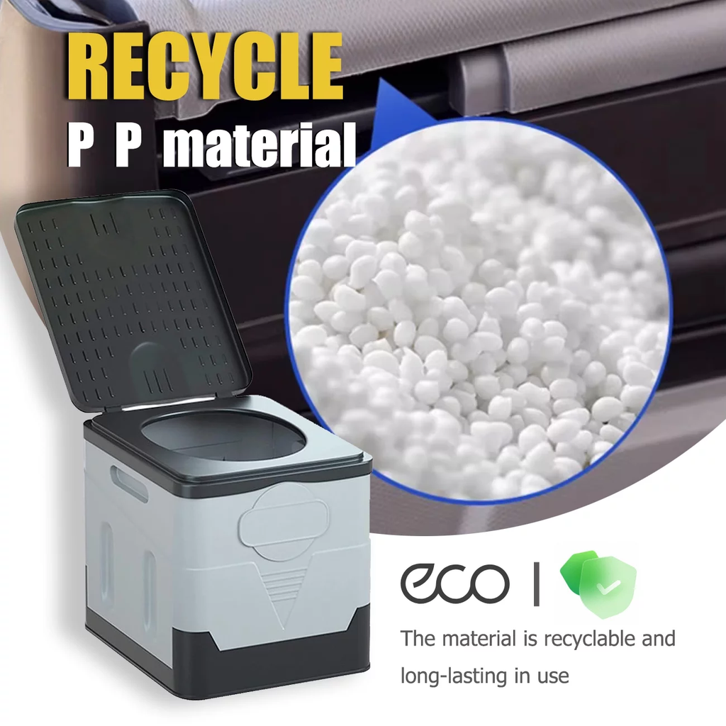 Portable Camping Toilet Seat – Foldable Travel Potty with Waste Bags for RV, Hiking & Emergency Use