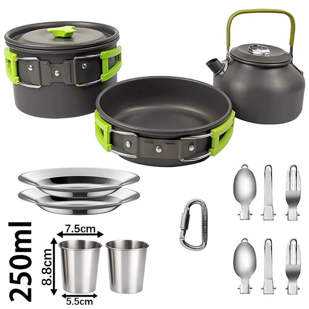 EverTrail Cookware Set — 2-3 Person, Kettle + Pot + Pan