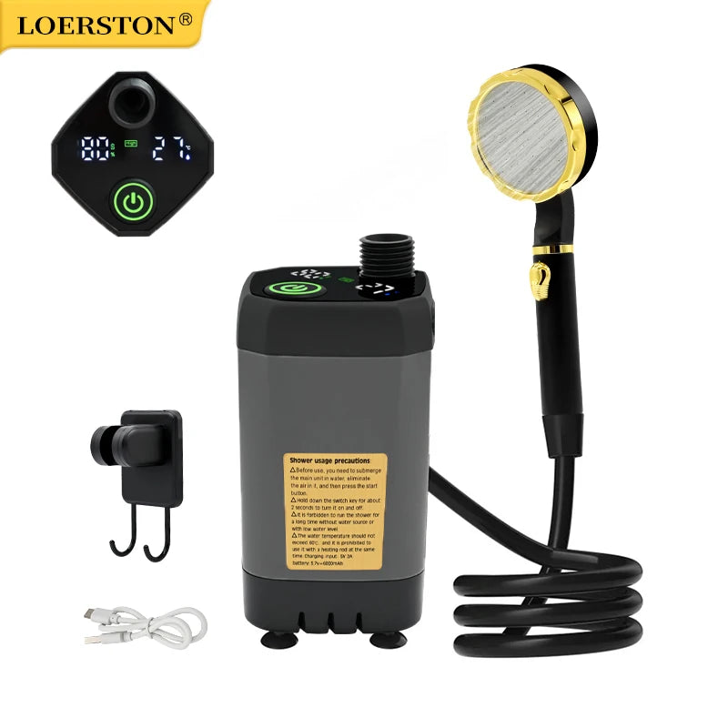 EverTrail RV Camp Shower Kit — 6000mAh