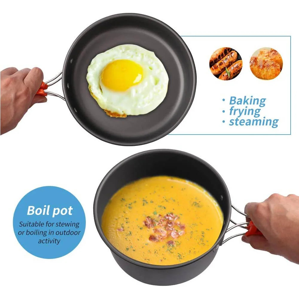 EverTrail Cookware Set — 2-3 Person, Kettle + Pot + Pan