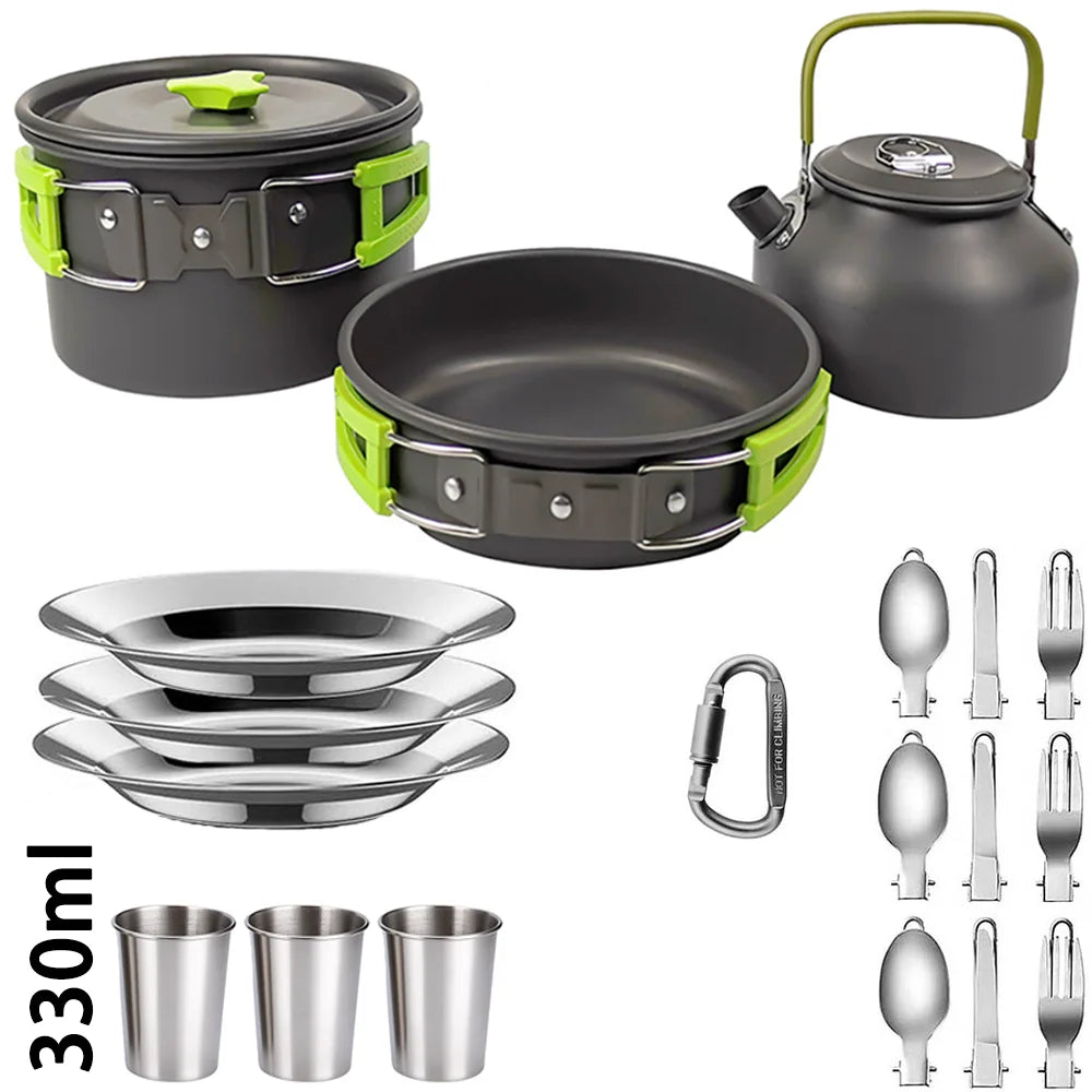 EverTrail Cookware Set — 2-3 Person, Kettle + Pot + Pan