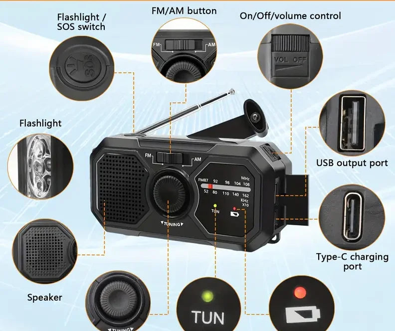 EverTrail Crank Radio &amp; Power Bank