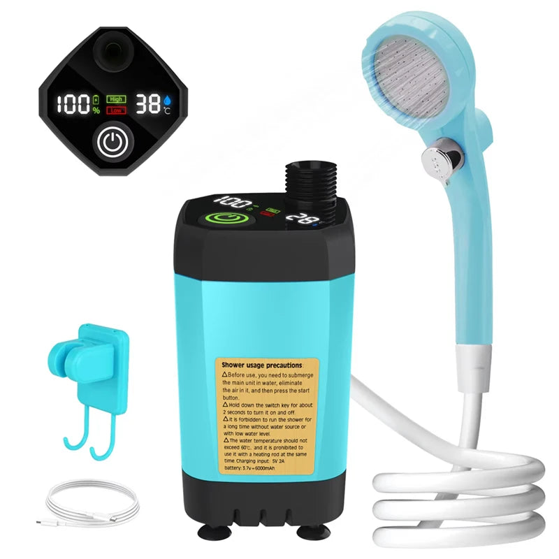 EverTrail RV Camp Shower Kit — 6000mAh