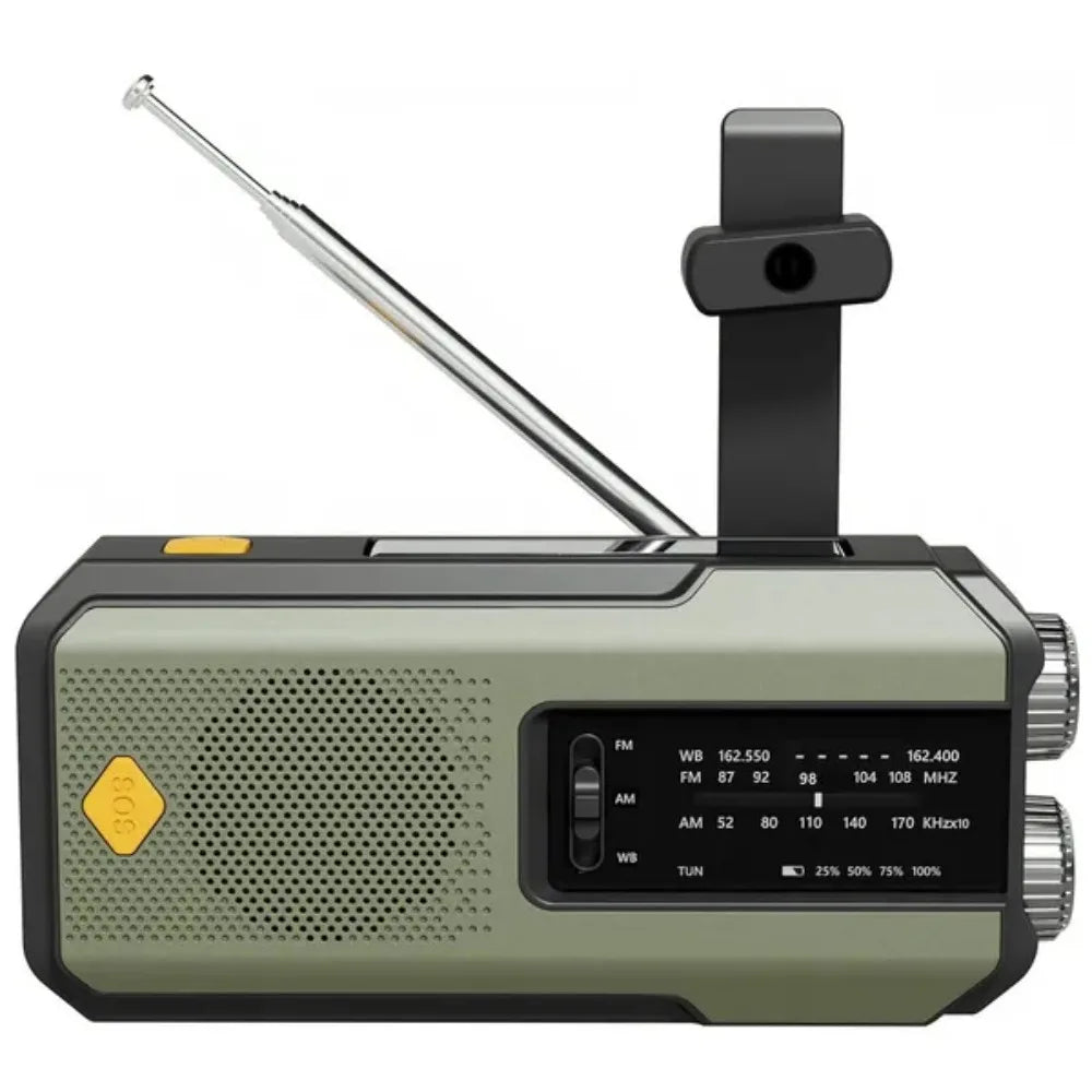 EverTrail Emergency Radio — Solar &amp; Hand Crank, 2000mAh