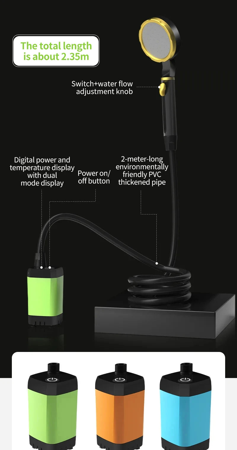 EverTrail RV Camp Shower Kit — 6000mAh