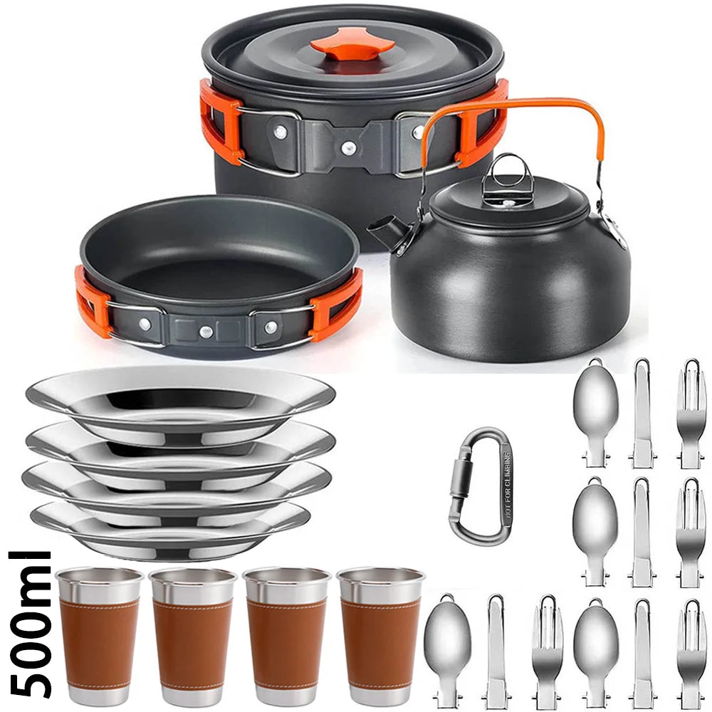 EverTrail Cookware Set — 2-3 Person, Kettle + Pot + Pan