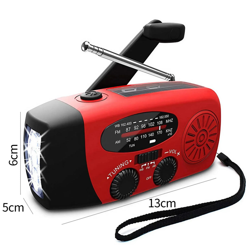 EverTrail Emergency Radio — Solar &amp; Hand Crank, 2000mAh