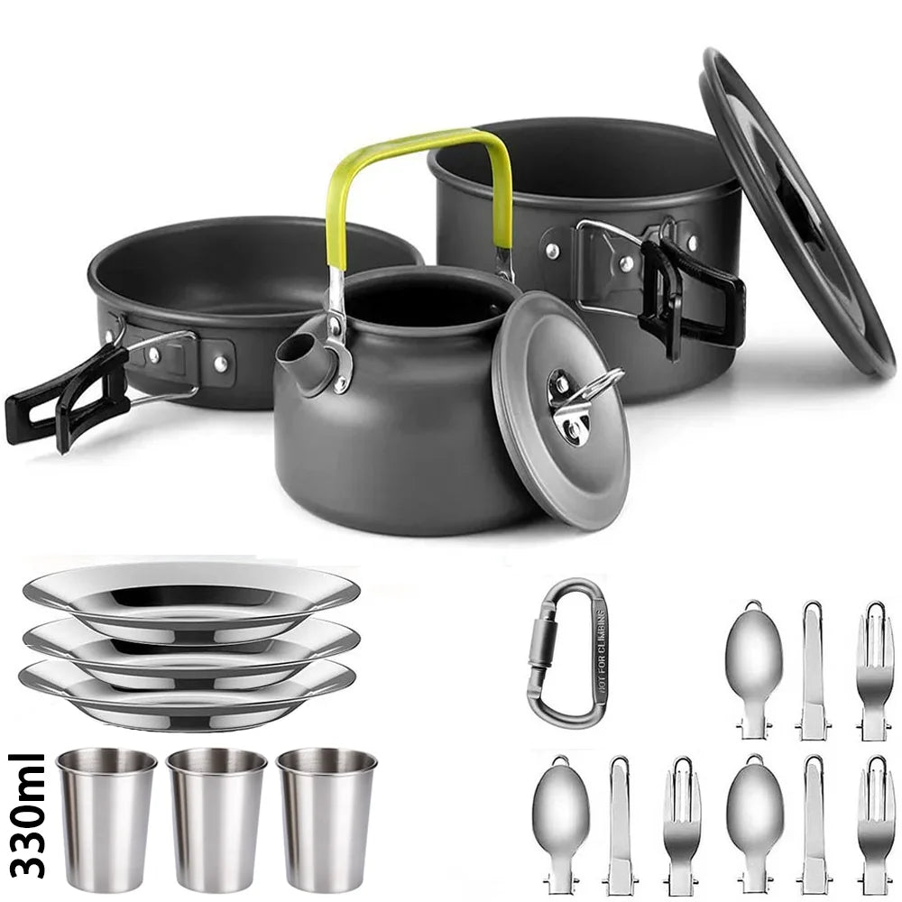 EverTrail Cookware Set — 2-3 Person, Kettle + Pot + Pan