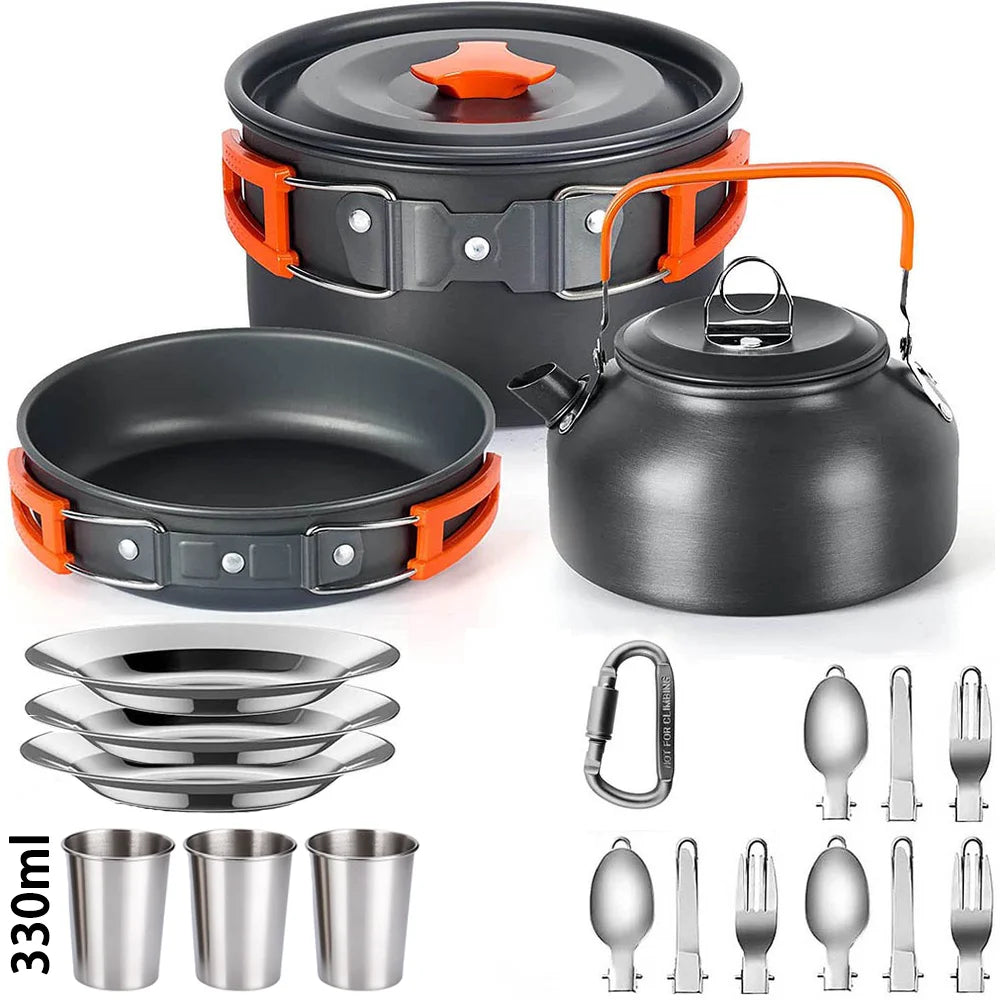 EverTrail Cookware Set — 2-3 Person, Kettle + Pot + Pan