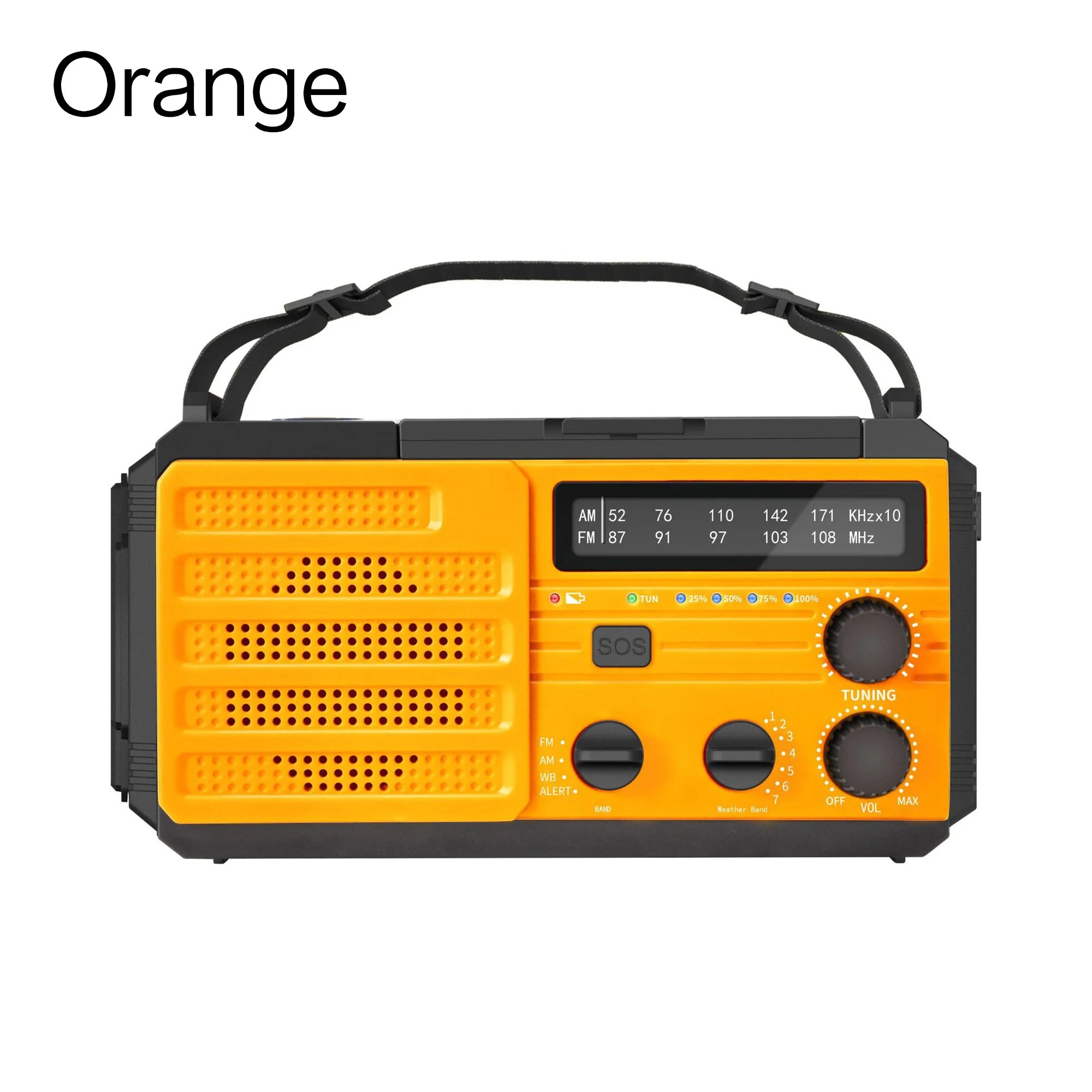 EverTrail Emergency Radio — Solar &amp; Hand Crank, 2000mAh