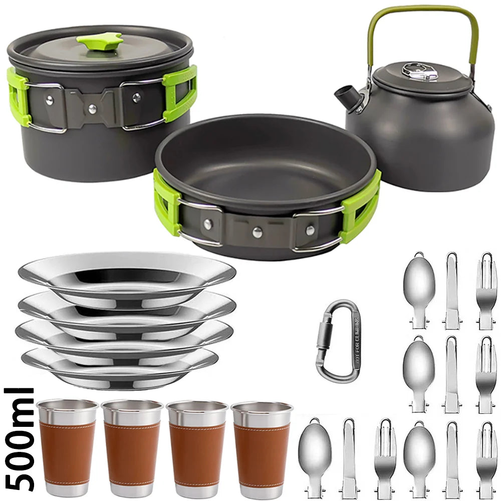 EverTrail Cookware Set — 2-3 Person, Kettle + Pot + Pan