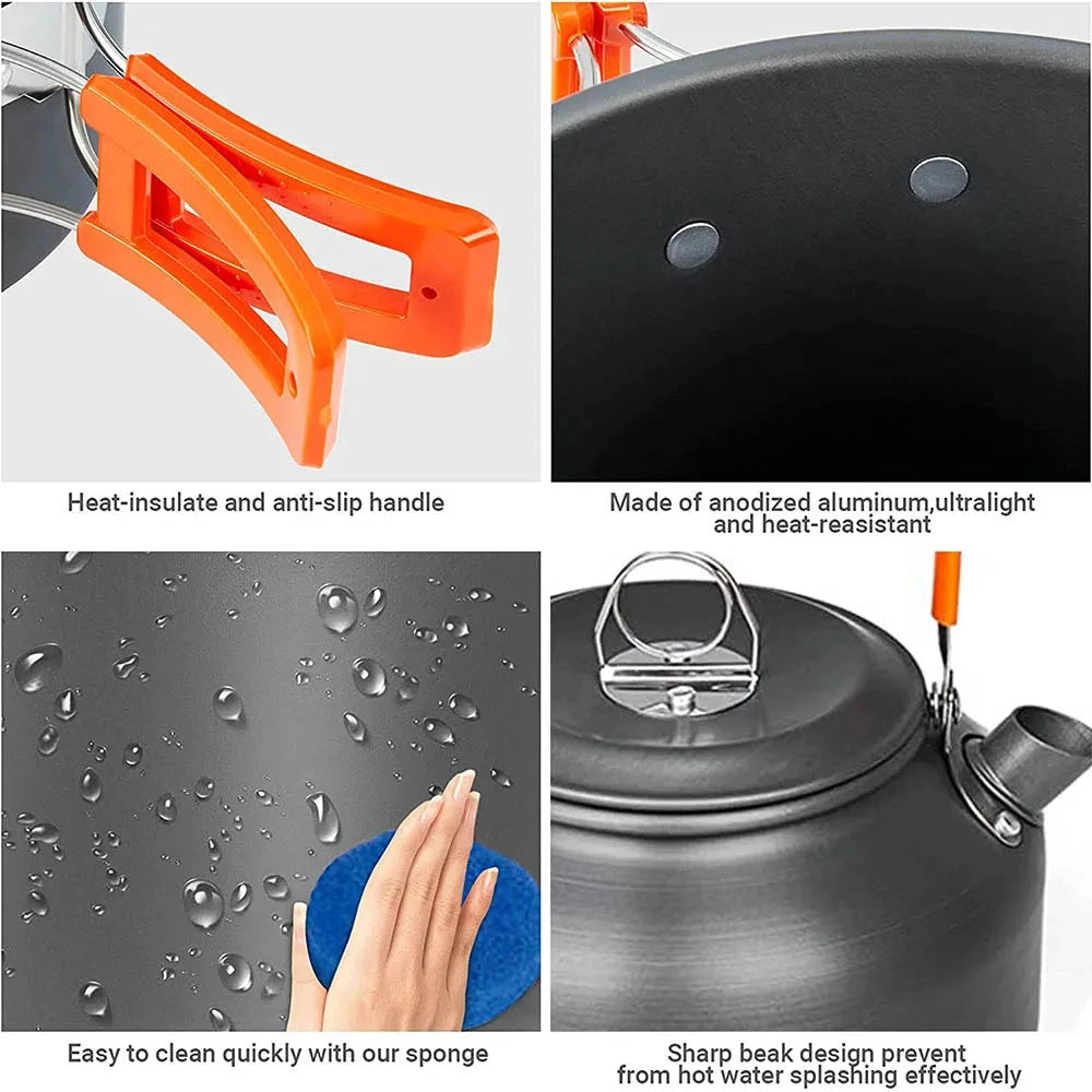 EverTrail Cookware Set — 2-3 Person, Kettle + Pot + Pan