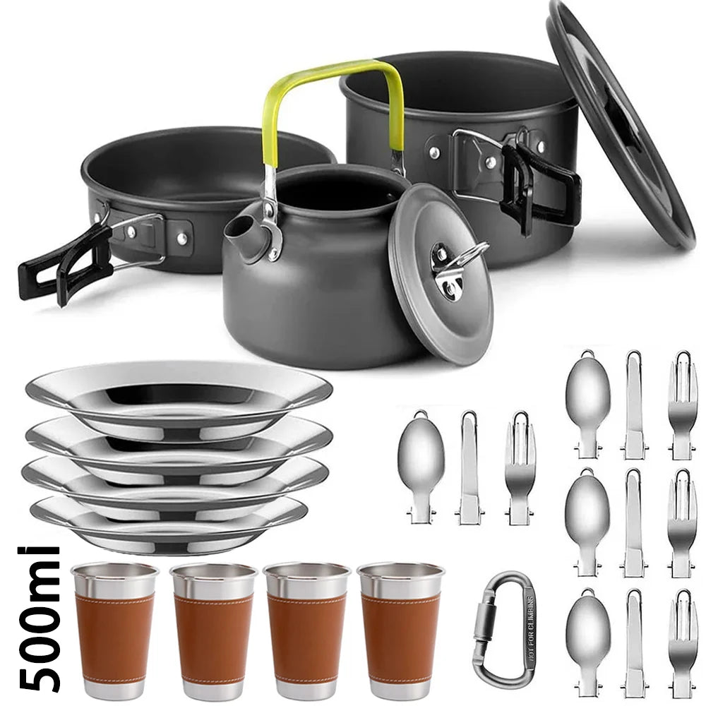 EverTrail Cookware Set — 2-3 Person, Kettle + Pot + Pan