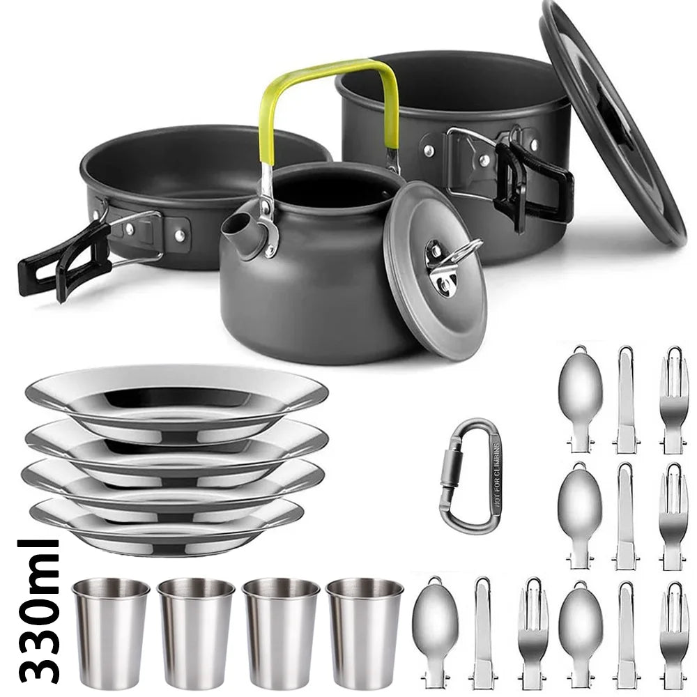 EverTrail Cookware Set — 2-3 Person, Kettle + Pot + Pan