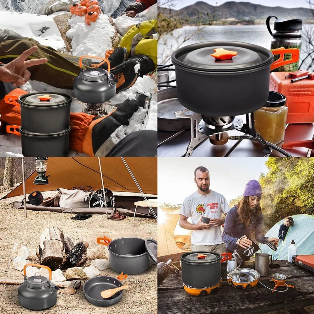 EverTrail Cookware Set — 2-3 Person, Kettle + Pot + Pan