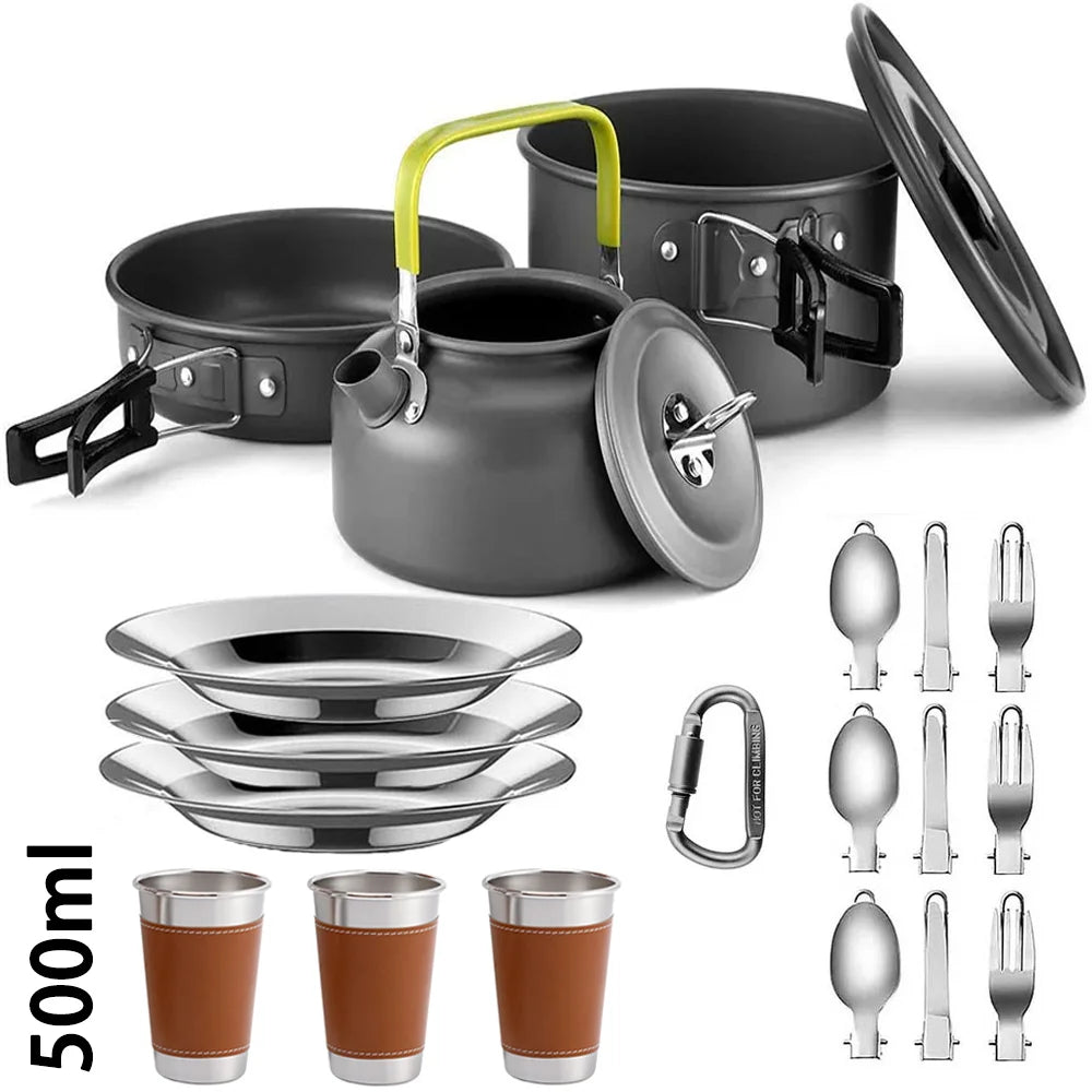 EverTrail Cookware Set — 2-3 Person, Kettle + Pot + Pan