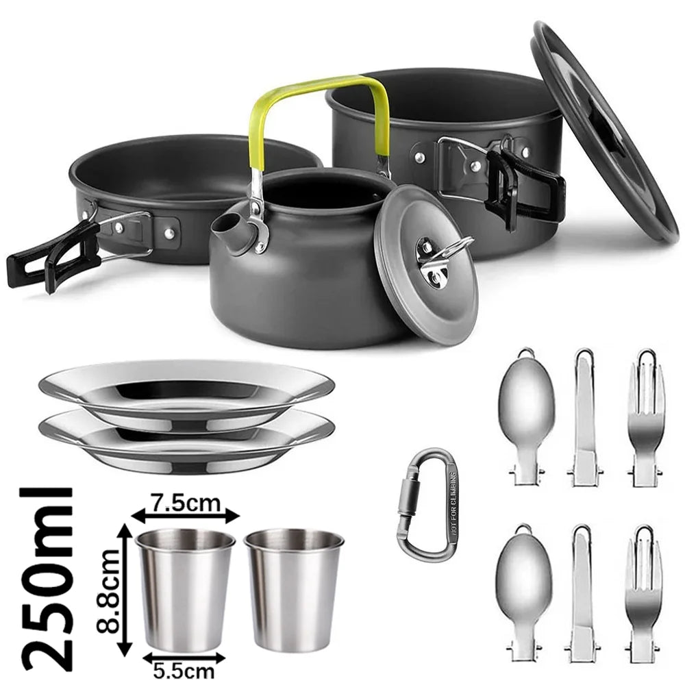 EverTrail Cookware Set — 2-3 Person, Kettle + Pot + Pan
