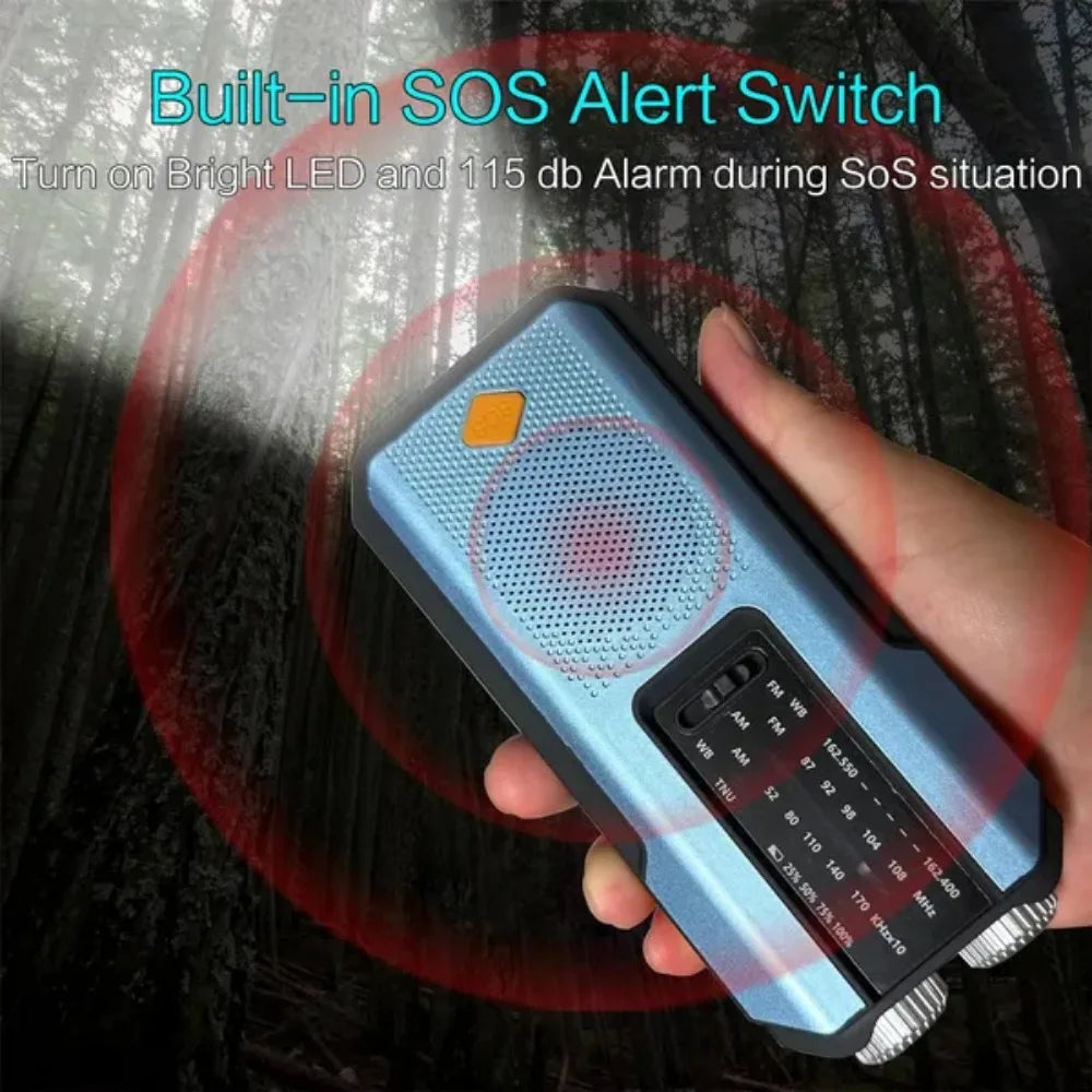 EverTrail Emergency Radio — Solar &amp; Hand Crank, 2000mAh