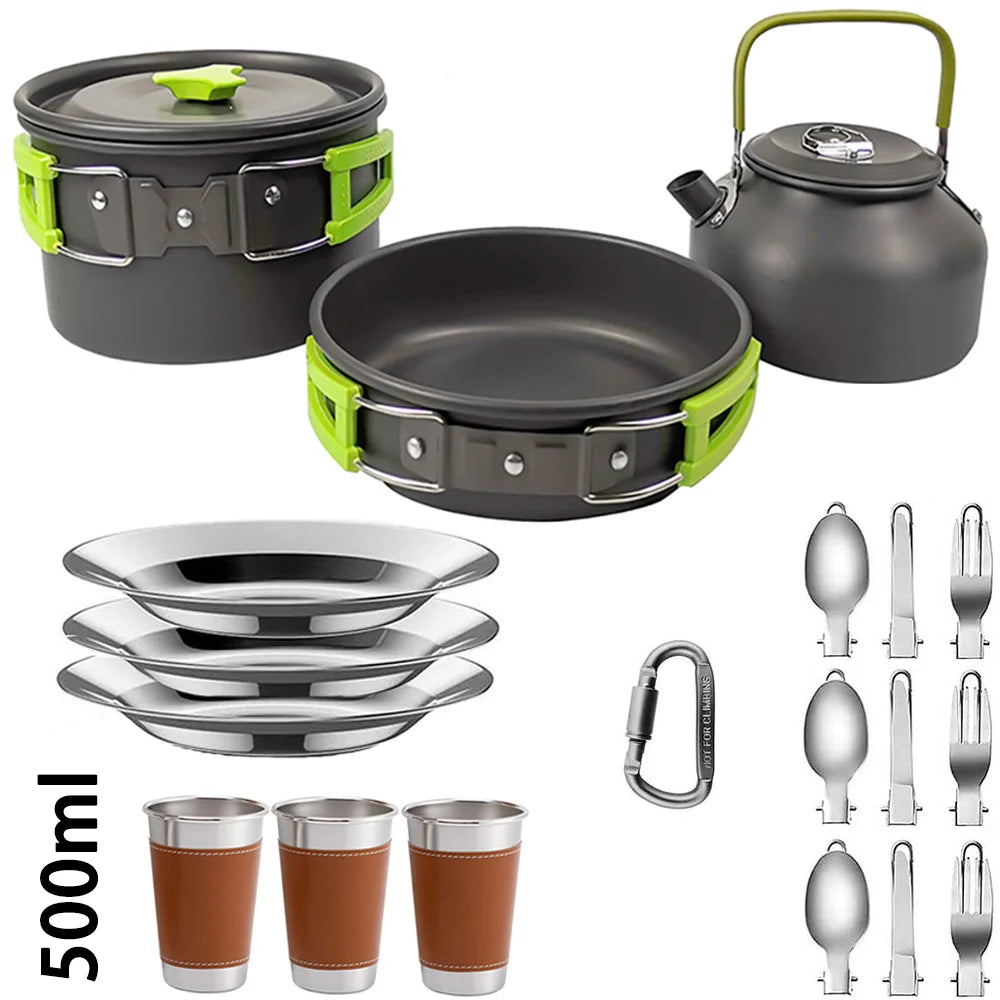 EverTrail Cookware Set — 2-3 Person, Kettle + Pot + Pan