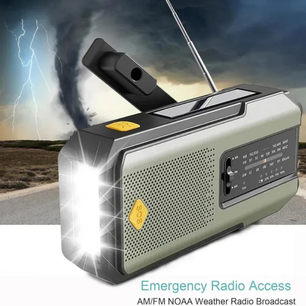 EverTrail Emergency Radio — Solar &amp; Hand Crank, 2000mAh