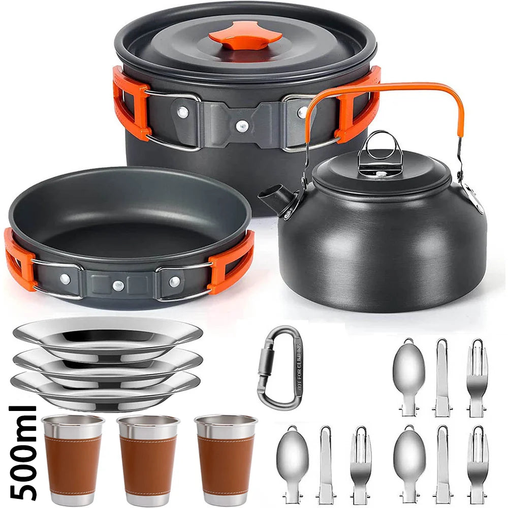 EverTrail Cookware Set — 2-3 Person, Kettle + Pot + Pan