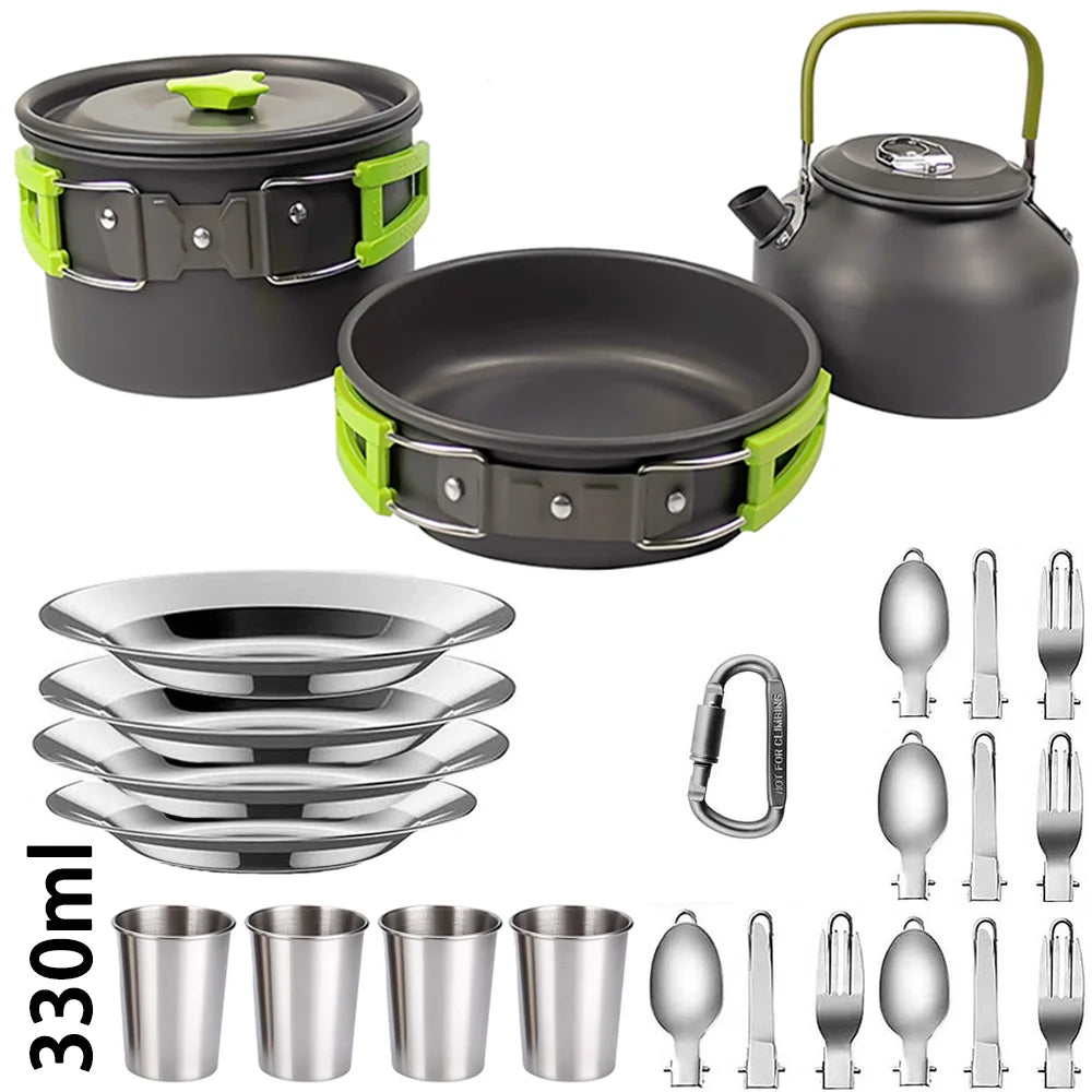 EverTrail Cookware Set — 2-3 Person, Kettle + Pot + Pan