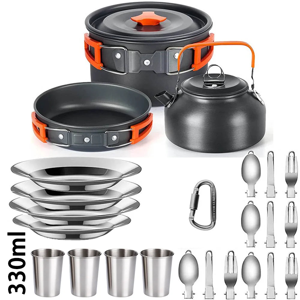 EverTrail Cookware Set — 2-3 Person, Kettle + Pot + Pan