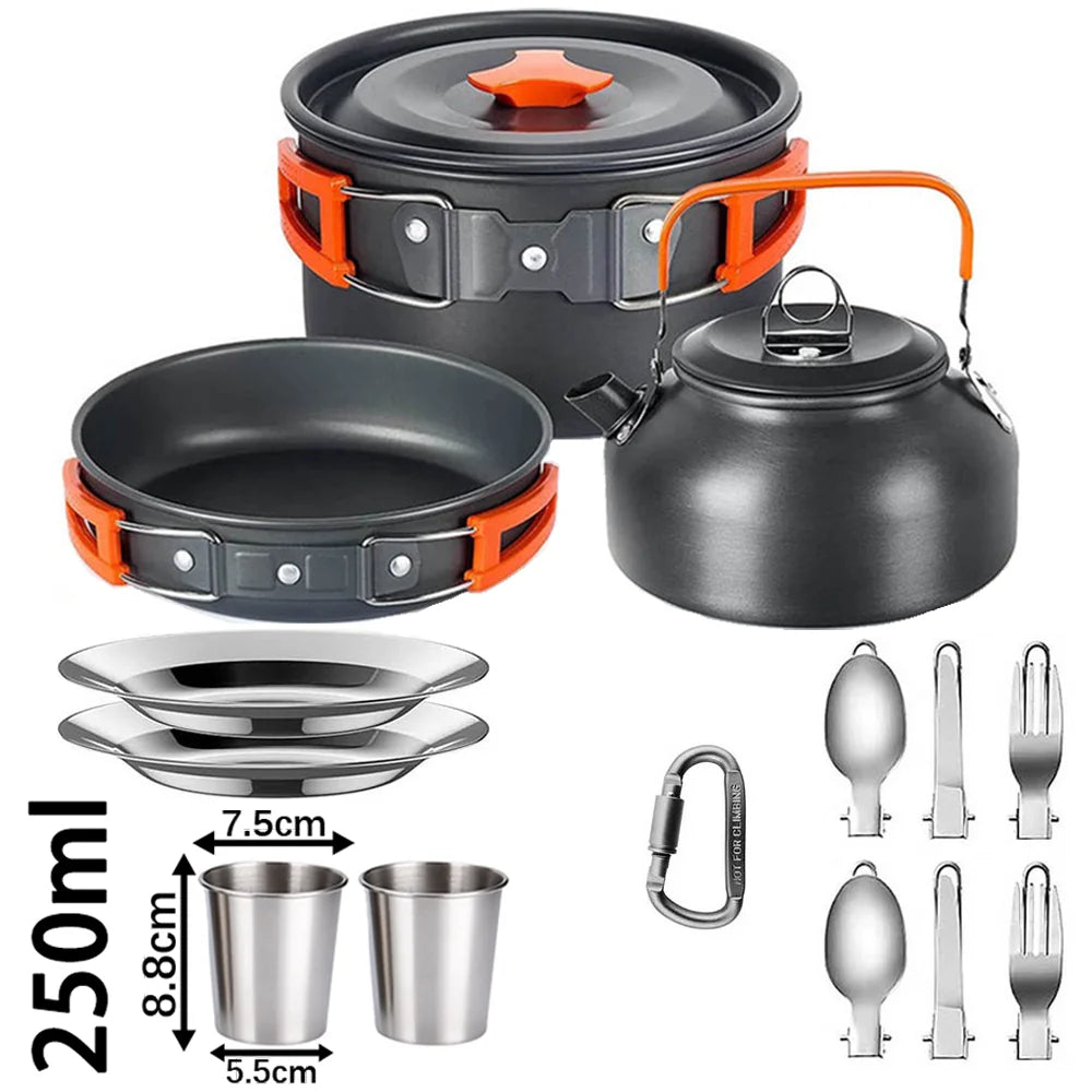 EverTrail Cookware Set — 2-3 Person, Kettle + Pot + Pan