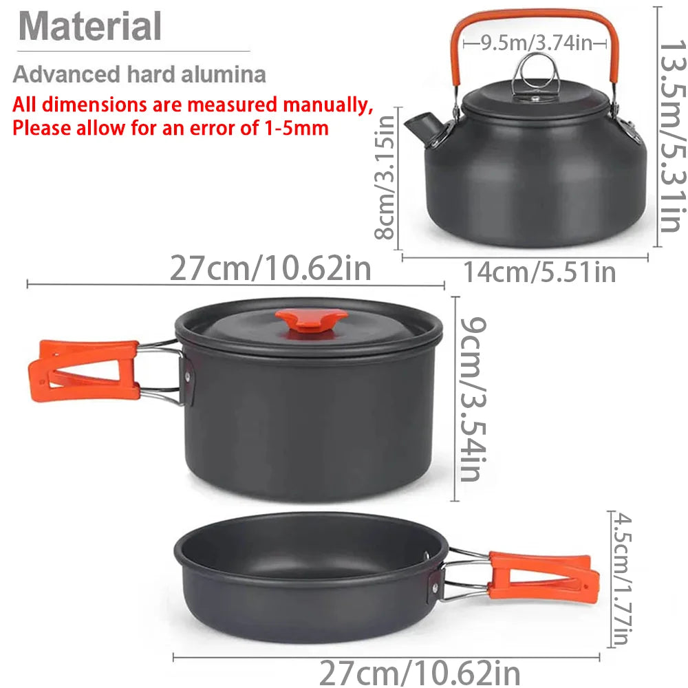 EverTrail Cookware Set — 2-3 Person, Kettle + Pot + Pan