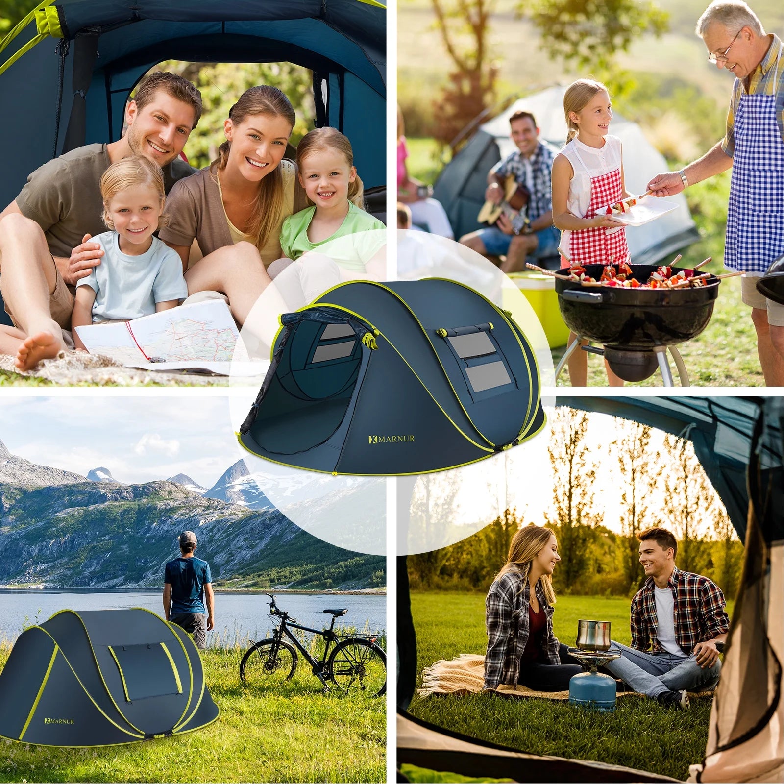 4 Person Instant Camping Tent – Automatic Pop Up, Lightweight & Portable Family Shelter