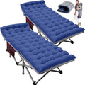 XL 2 Packs Folding Camping Cots with 2 Sided Mattress & Carry Bag, 75"*28" Sleeping Cot, Foldable Guest Beds Cot, Supports up to 880 Lbs