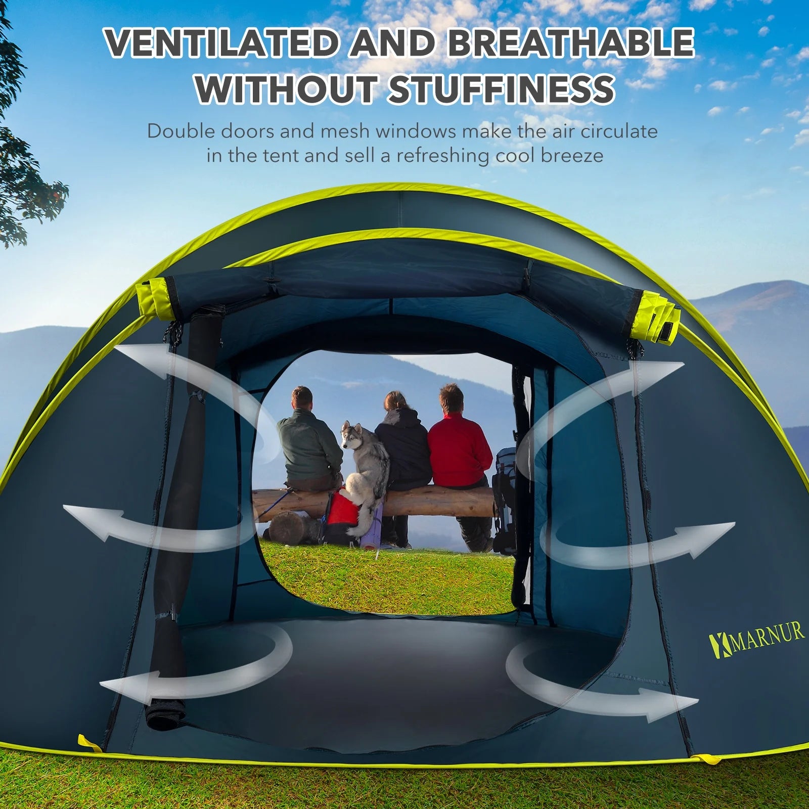 4 Person Instant Camping Tent – Automatic Pop Up, Lightweight & Portable Family Shelter